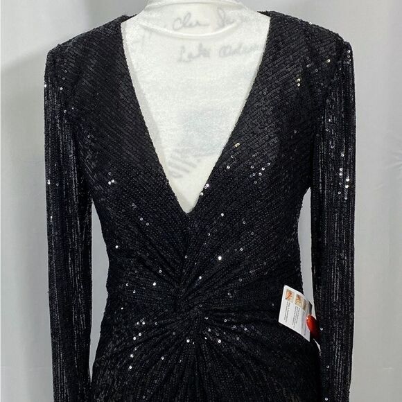 Mac Duggal Ieena Sequin Knotted Midi Dress size 6 - Picture 9 of 13